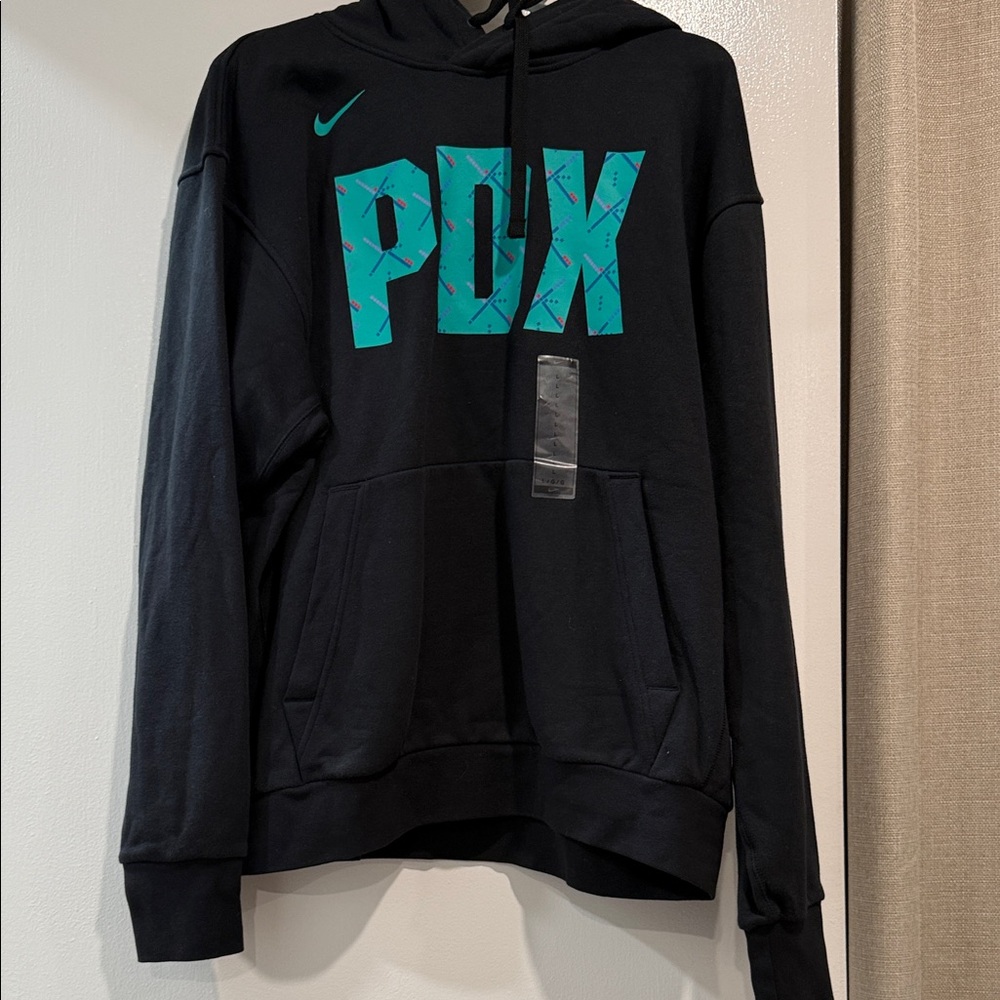 Nike Black Hoodie with Teal PDX Design